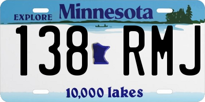 MN license plate 138RMJ
