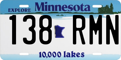 MN license plate 138RMN