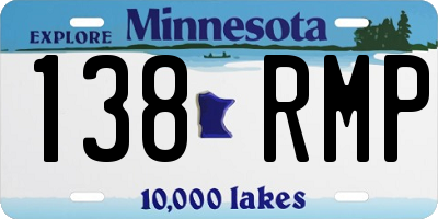 MN license plate 138RMP