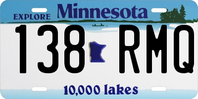 MN license plate 138RMQ