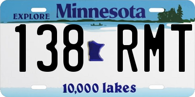MN license plate 138RMT