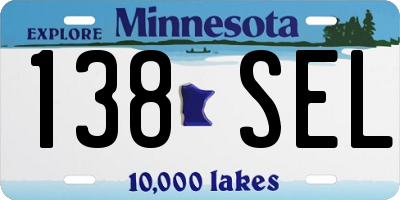 MN license plate 138SEL
