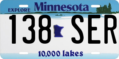 MN license plate 138SER