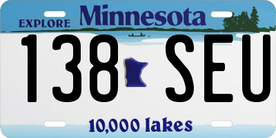 MN license plate 138SEU