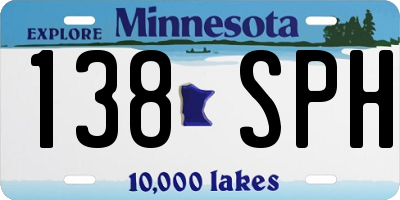 MN license plate 138SPH