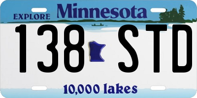 MN license plate 138STD