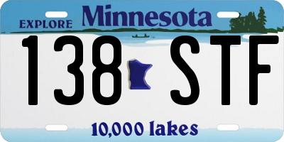 MN license plate 138STF