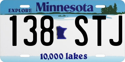 MN license plate 138STJ