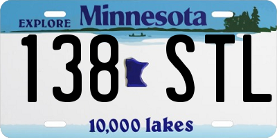 MN license plate 138STL