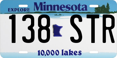 MN license plate 138STR