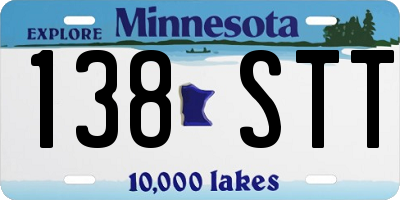 MN license plate 138STT