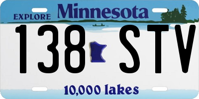 MN license plate 138STV