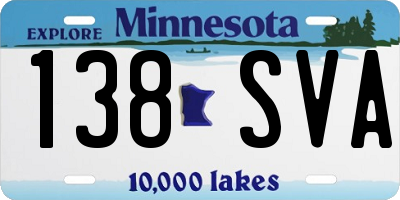 MN license plate 138SVA