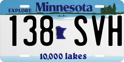 MN license plate 138SVH