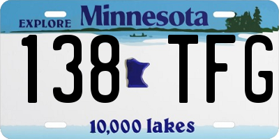 MN license plate 138TFG