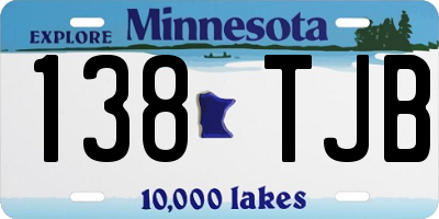 MN license plate 138TJB