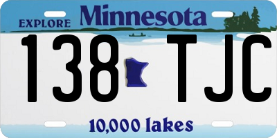 MN license plate 138TJC