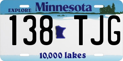 MN license plate 138TJG