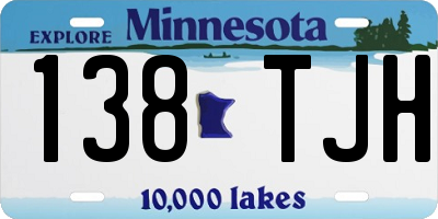 MN license plate 138TJH