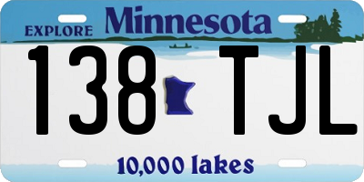 MN license plate 138TJL