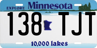 MN license plate 138TJT