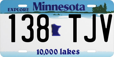 MN license plate 138TJV