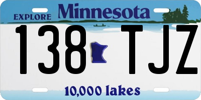 MN license plate 138TJZ