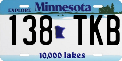 MN license plate 138TKB