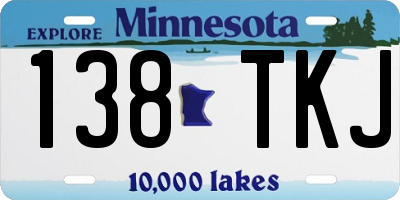 MN license plate 138TKJ
