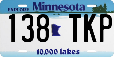 MN license plate 138TKP