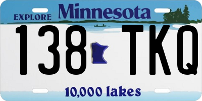 MN license plate 138TKQ