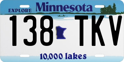 MN license plate 138TKV