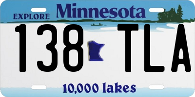 MN license plate 138TLA