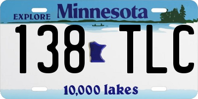 MN license plate 138TLC