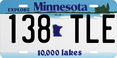 MN license plate 138TLE