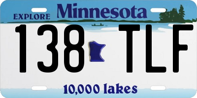 MN license plate 138TLF