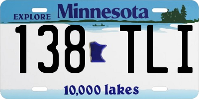 MN license plate 138TLI