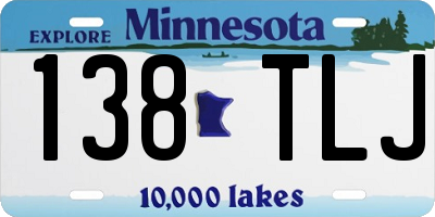 MN license plate 138TLJ