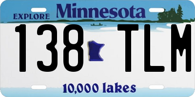 MN license plate 138TLM