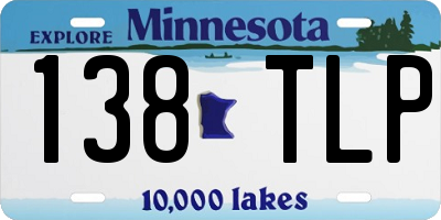 MN license plate 138TLP