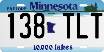 MN license plate 138TLT