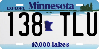 MN license plate 138TLU