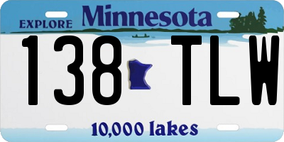 MN license plate 138TLW