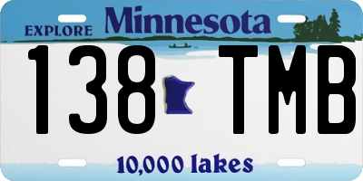 MN license plate 138TMB