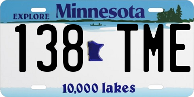MN license plate 138TME