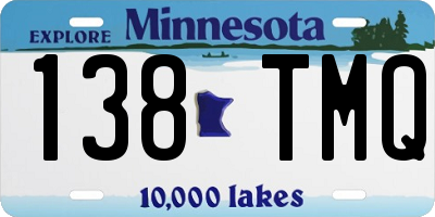MN license plate 138TMQ