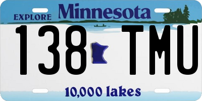 MN license plate 138TMU