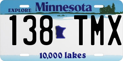 MN license plate 138TMX