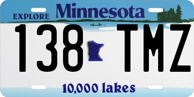 MN license plate 138TMZ