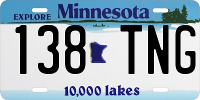 MN license plate 138TNG